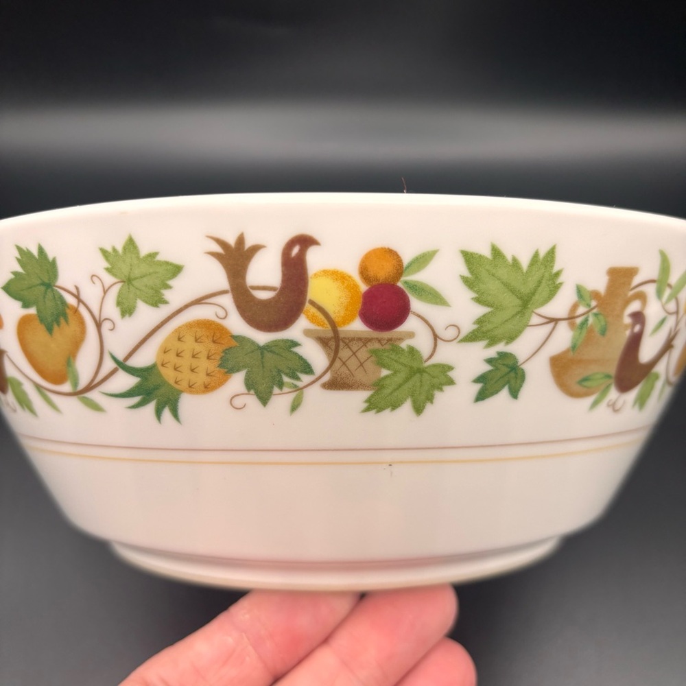 Noritake Homecoming Serving Bowl Pattern 9002 Bird Pineapple Fruit 8 1/2”‎ x 3” - Picture 5 of 5